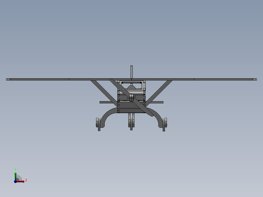 激光下料拼图飞机CAD-SolidWorks-X_T格式前视图
