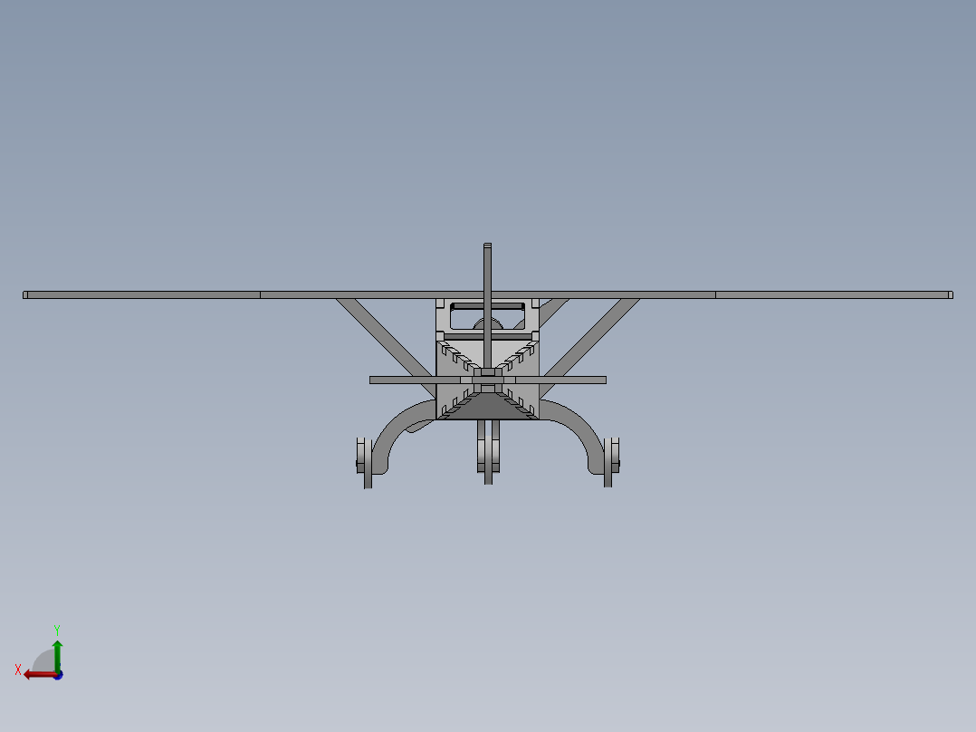 激光下料拼图飞机CAD-SolidWorks-X_T格式后视图
