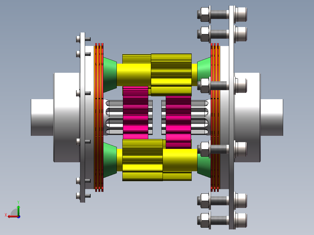 限滑差速器结构设计含SW三维+CAD图纸后视图