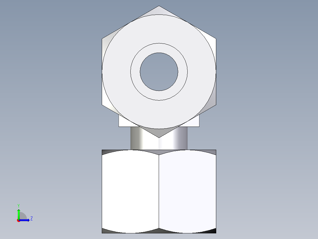 卡套式工业通用硬管接头EO_Standpipe_branch_tee_EVT12SCF左视图