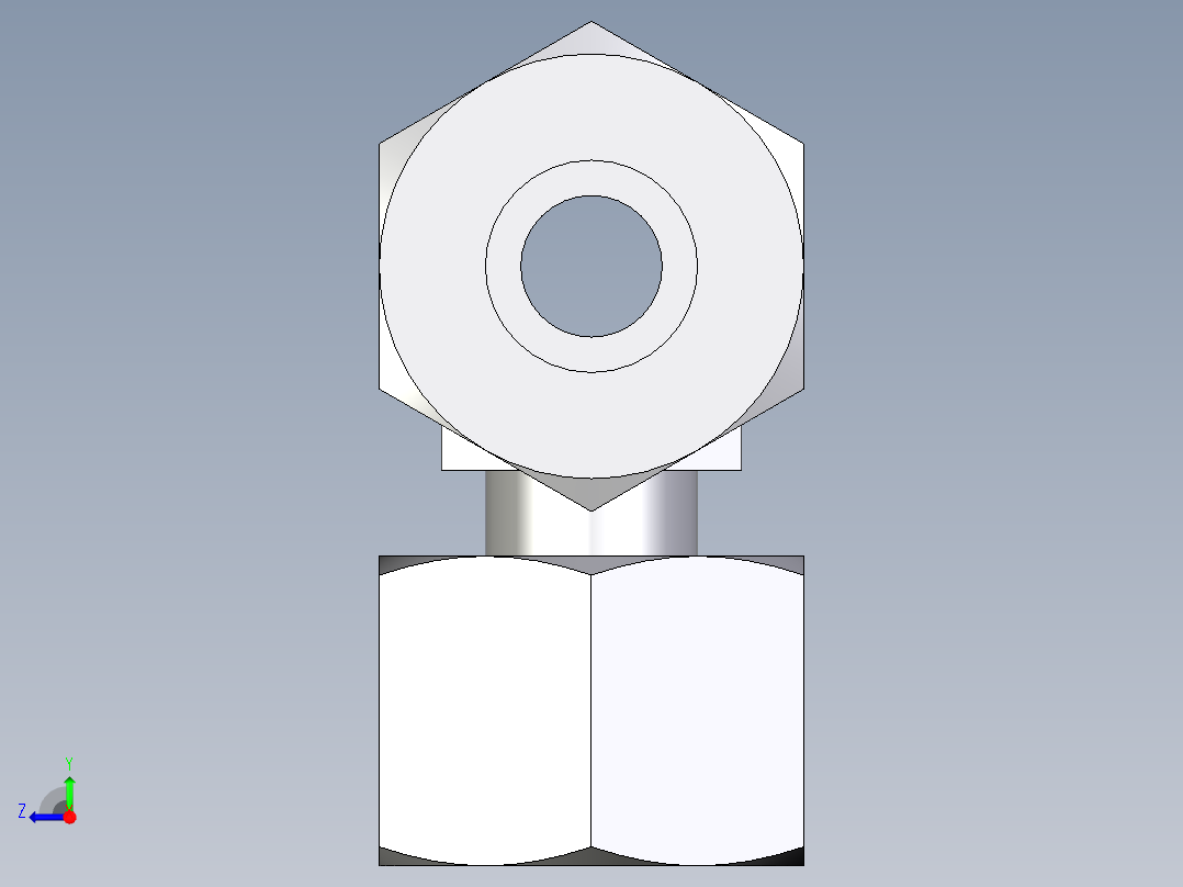 卡套式工业通用硬管接头EO_Standpipe_branch_tee_EVT12SCF右视图