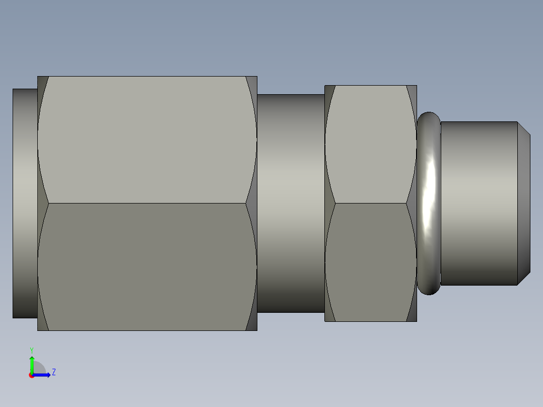 卡套式工业通用硬管接头8-6_f5bu-s左视图