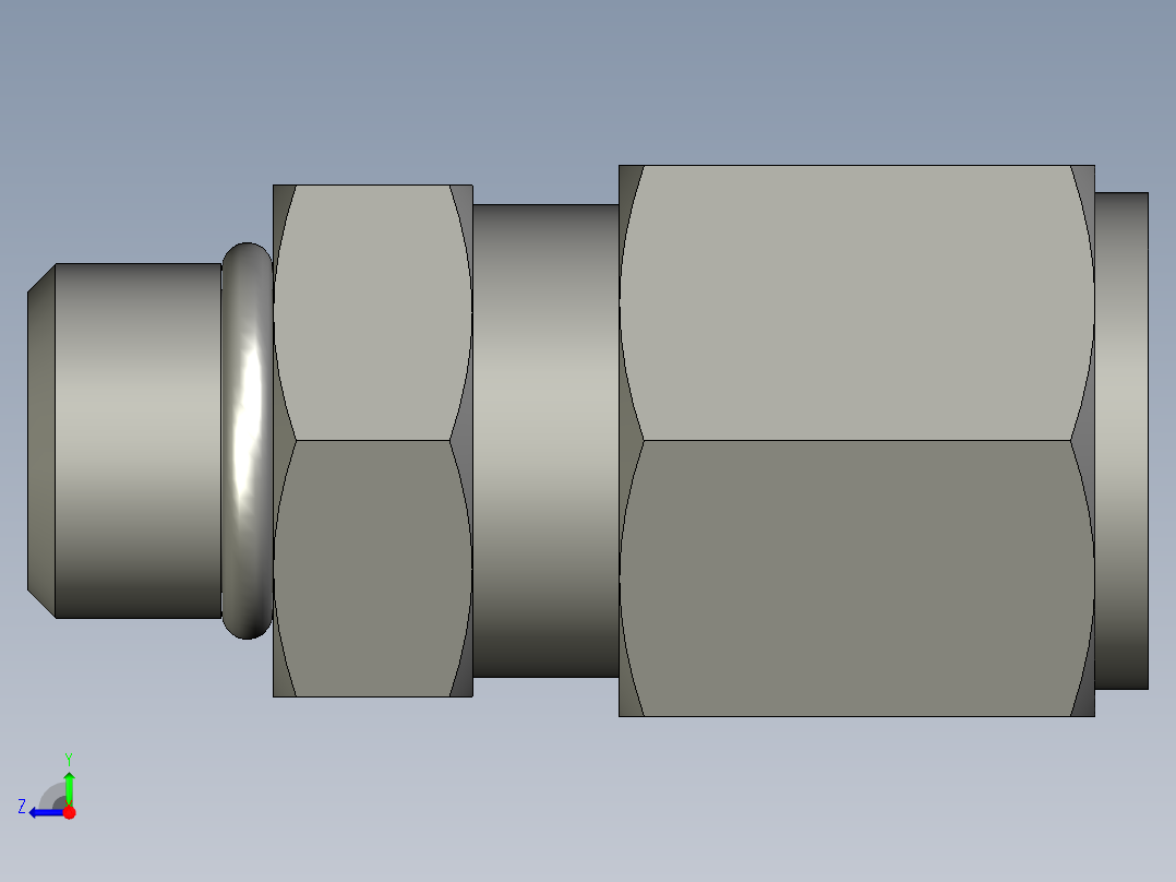 卡套式工业通用硬管接头8-6_f5bu-s右视图