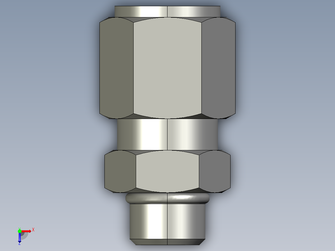 卡套式工业通用硬管接头8-6_f5bu-s俯视图