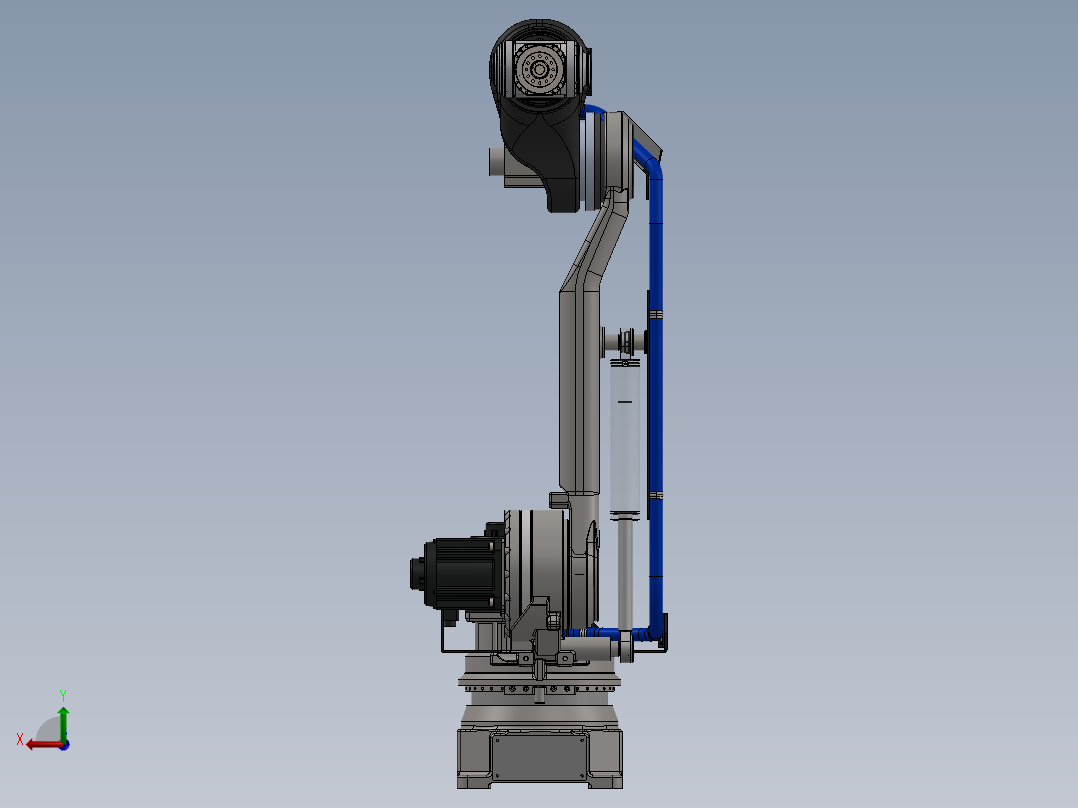 机械设计工业机器人手臂负载50KG六关节机器人 6六自由度3D图纸后视图