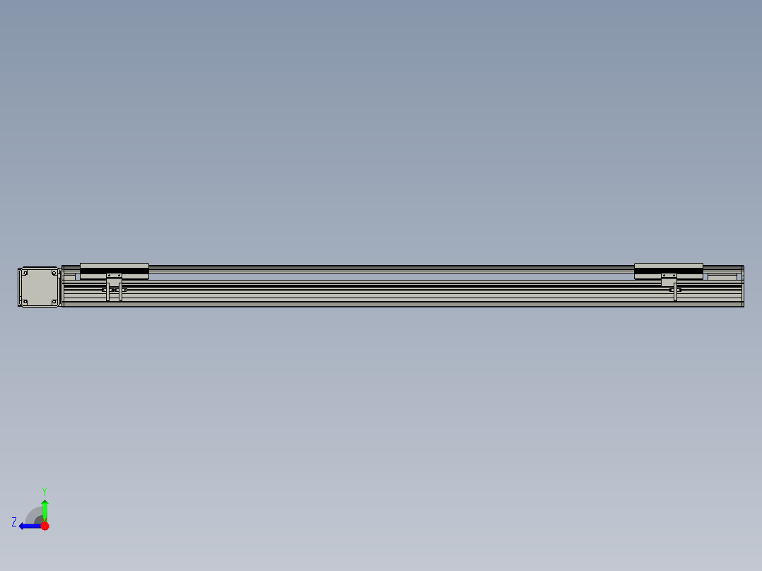 直线模组LHB17-L40-S1200-L(B)设计图纸右视图
