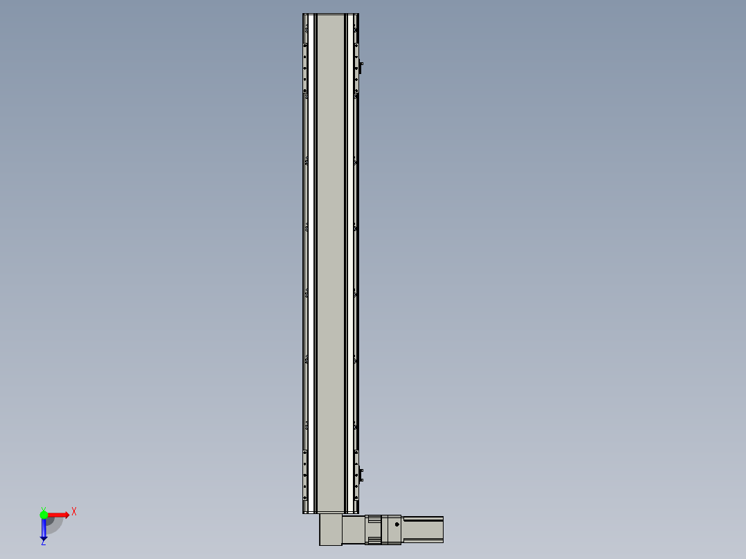 直线模组LHB17-L40-S1200-L(B)设计图纸俯视图