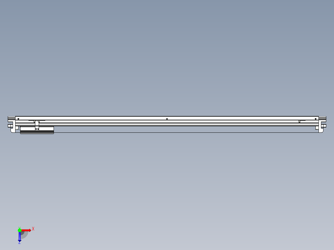 威洛博VL系列直线电机模组-VL14S2-S1250俯视图