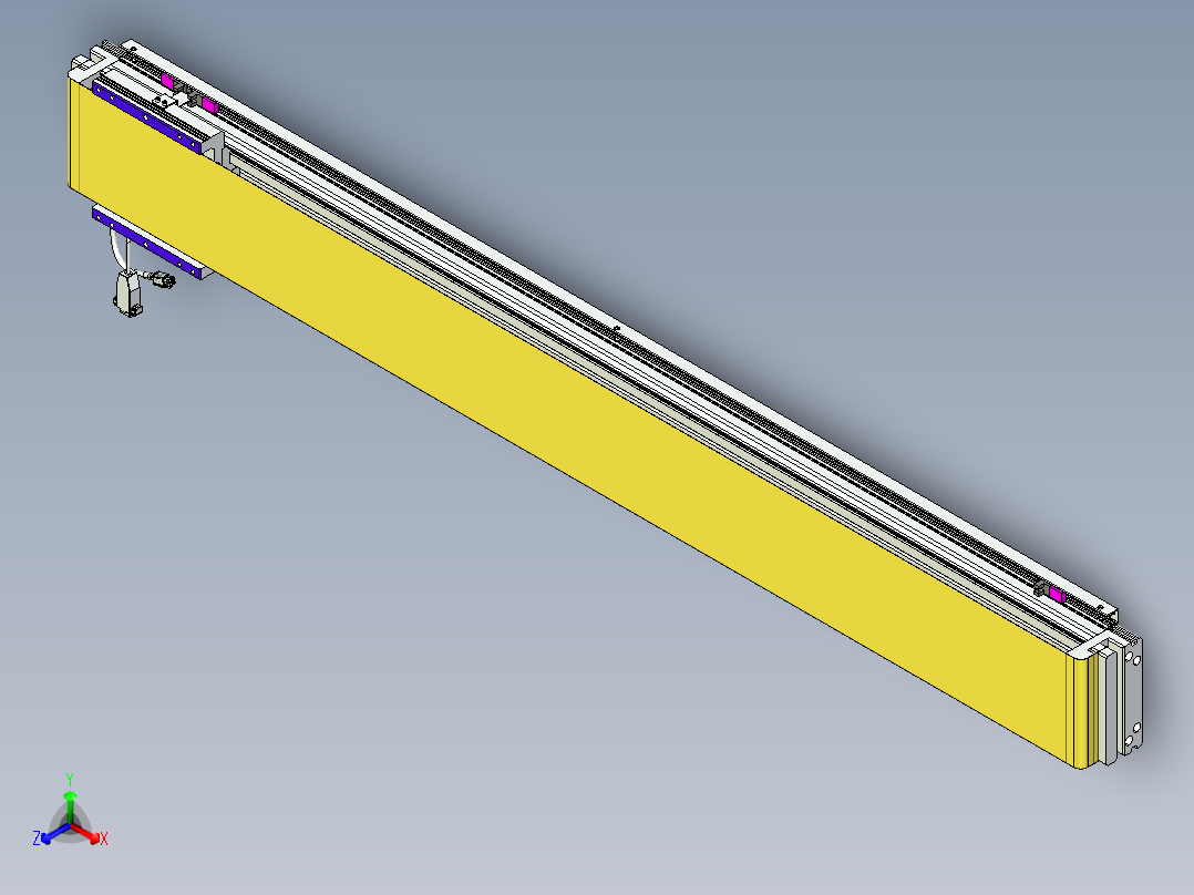 威洛博VL系列直线电机模组-VL14S2-S1250正等轴测图
