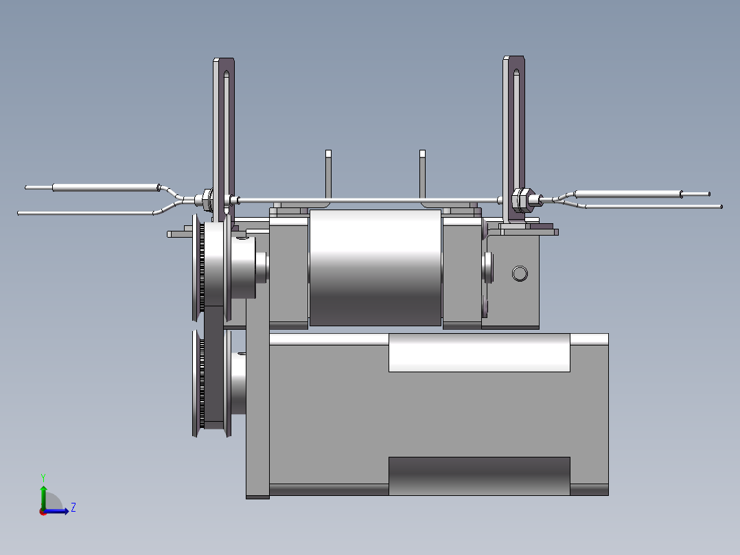 带式输送机 3D模型左视图