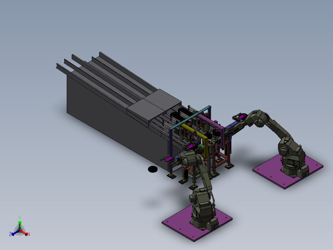 机器人电机转子装配设备正等轴测图