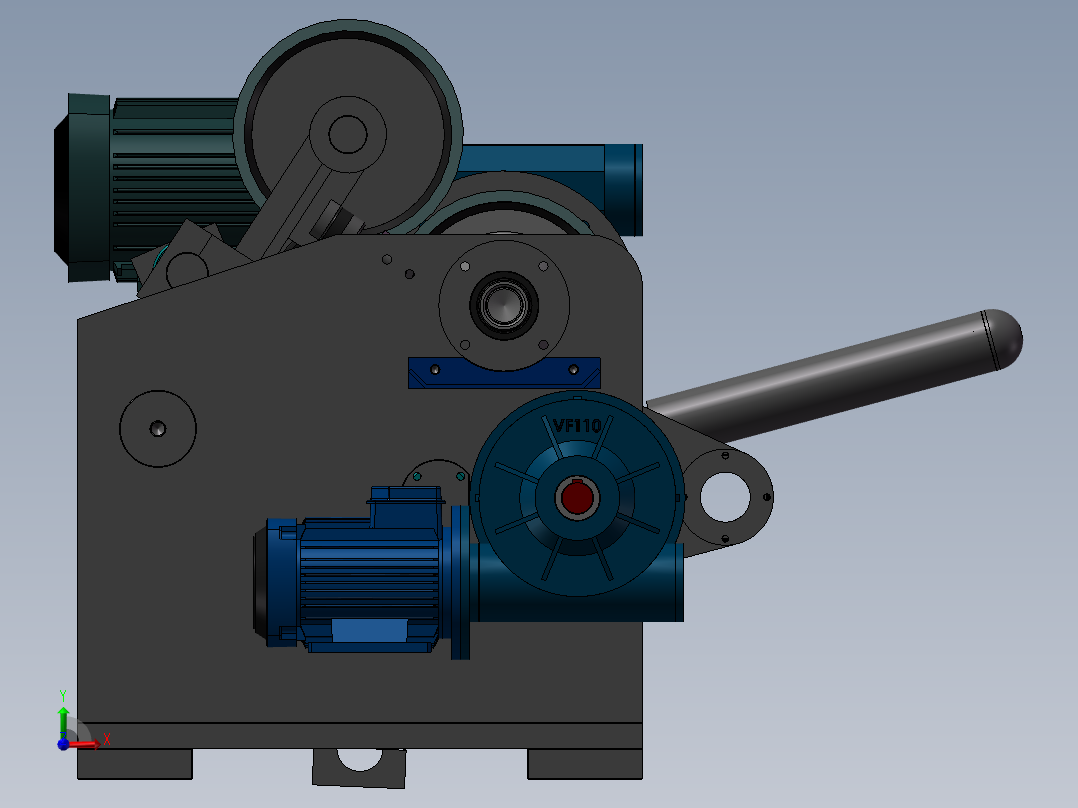 V搅拌机 橡胶开炼机前视图