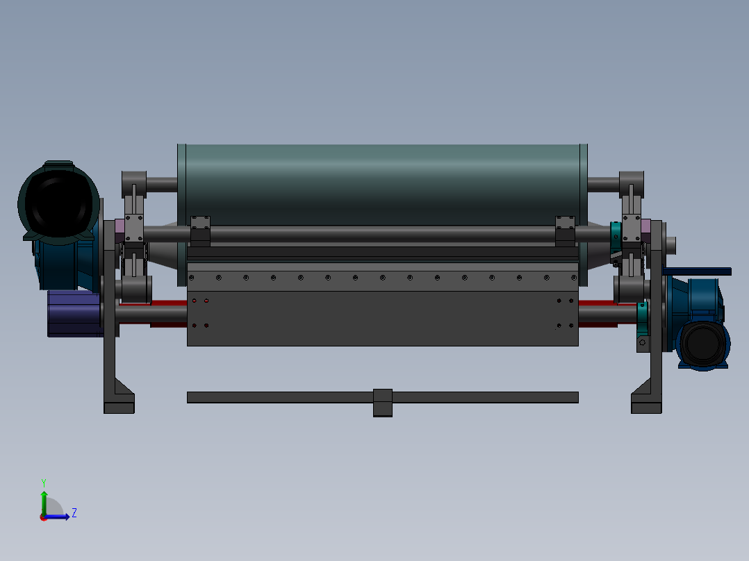 V搅拌机 橡胶开炼机左视图