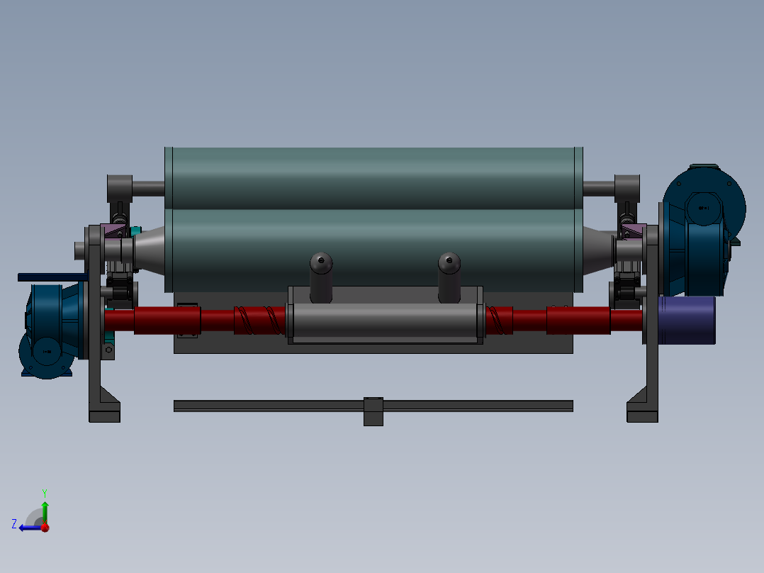 V搅拌机 橡胶开炼机右视图