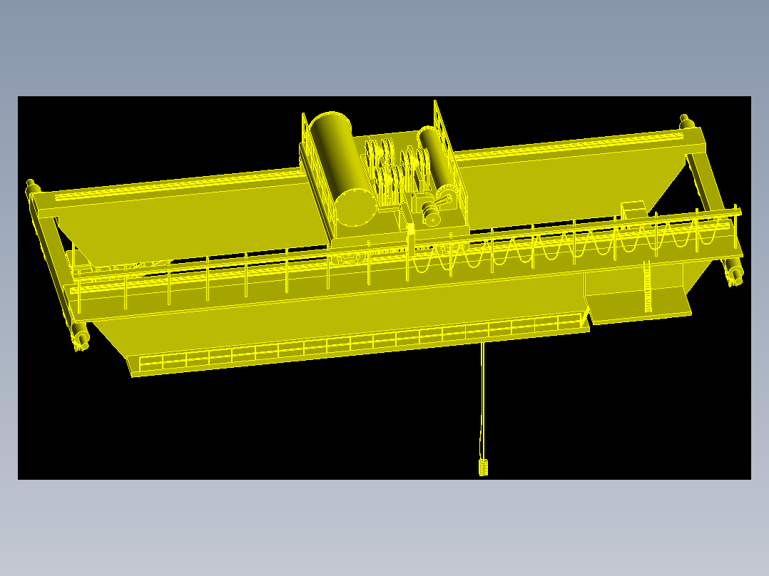 EOT电动桥式起重机3D模型图纸 dwg SAT格式