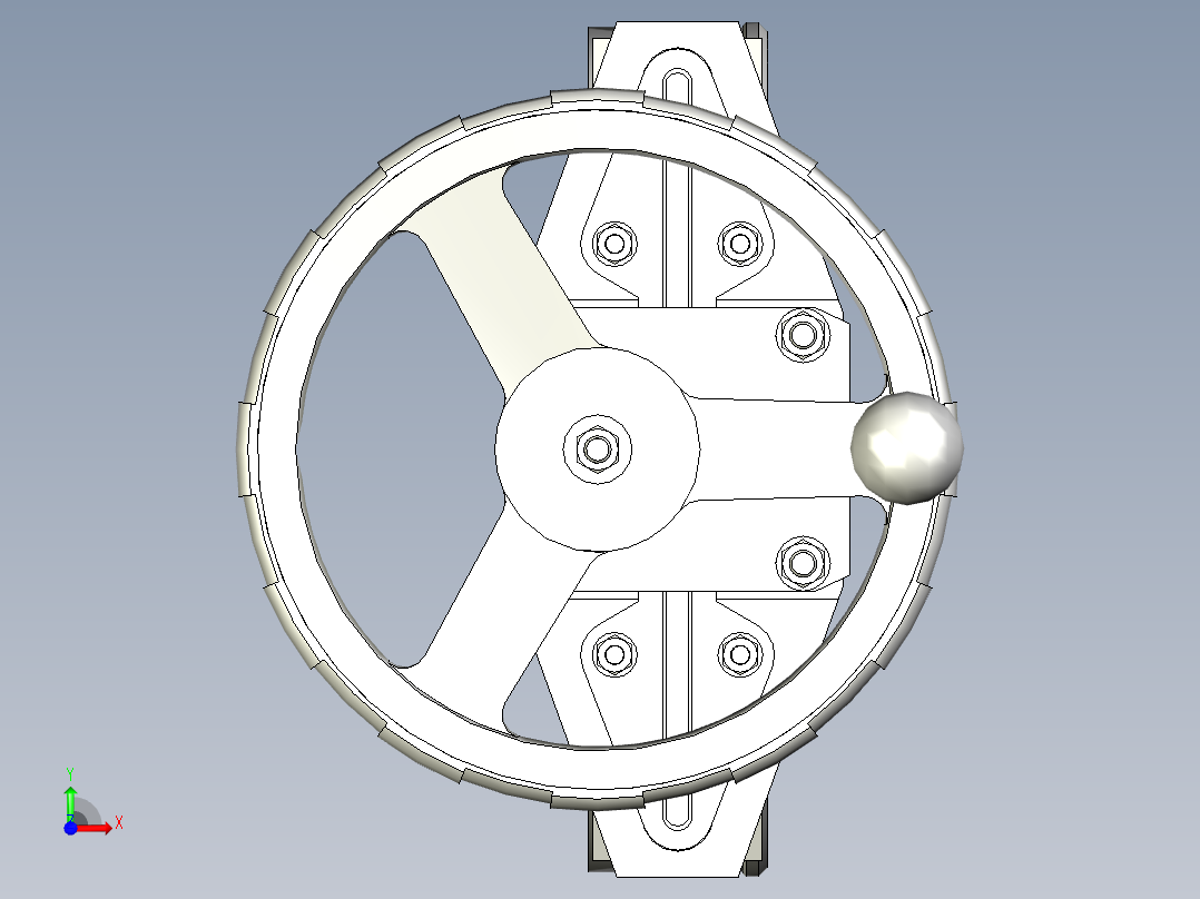 手动滑阀前视图