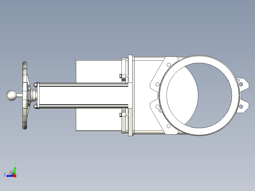 手动滑阀右视图