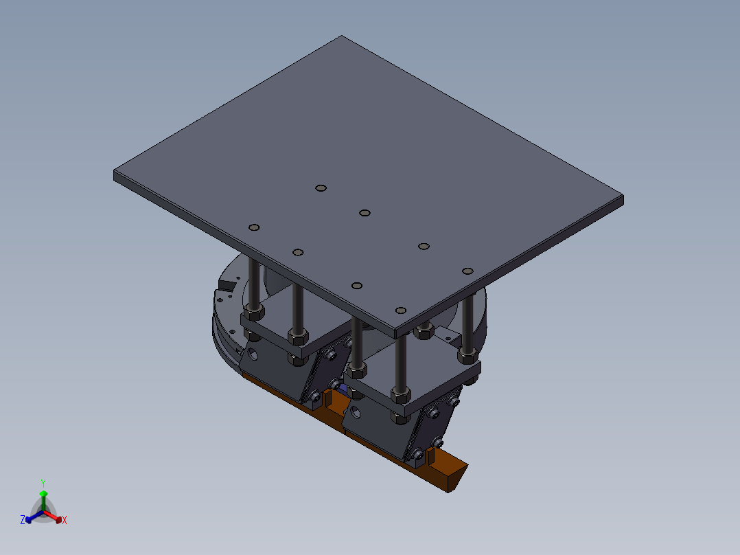 精密震动送料盘正等轴测图