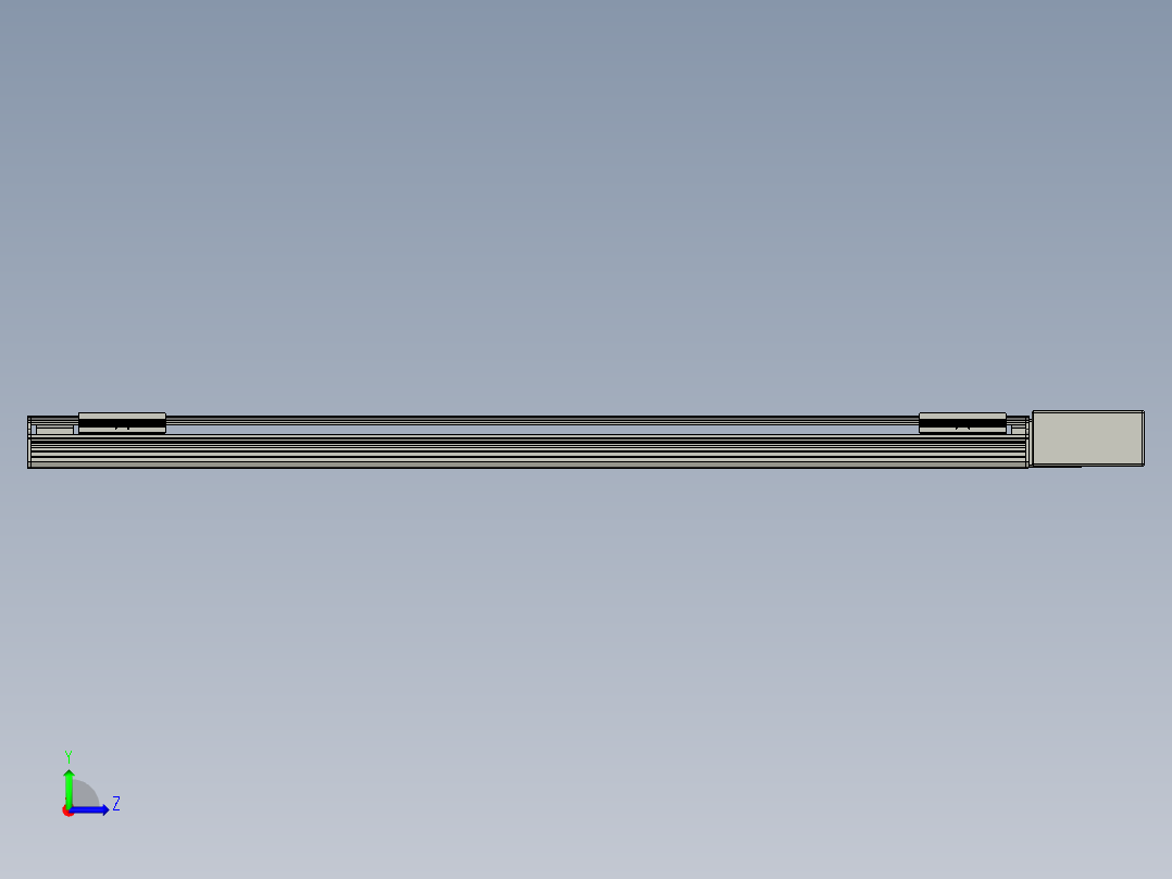 直线模组LHB17-L40-S1450-BL设计图纸左视图