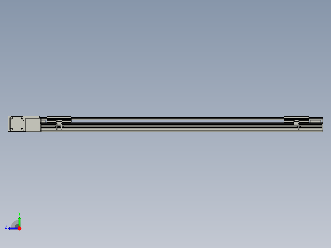 直线模组LHB17-L40-S1450-BL设计图纸右视图