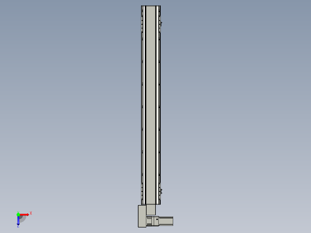 直线模组LHB17-L40-S1450-BL设计图纸俯视图
