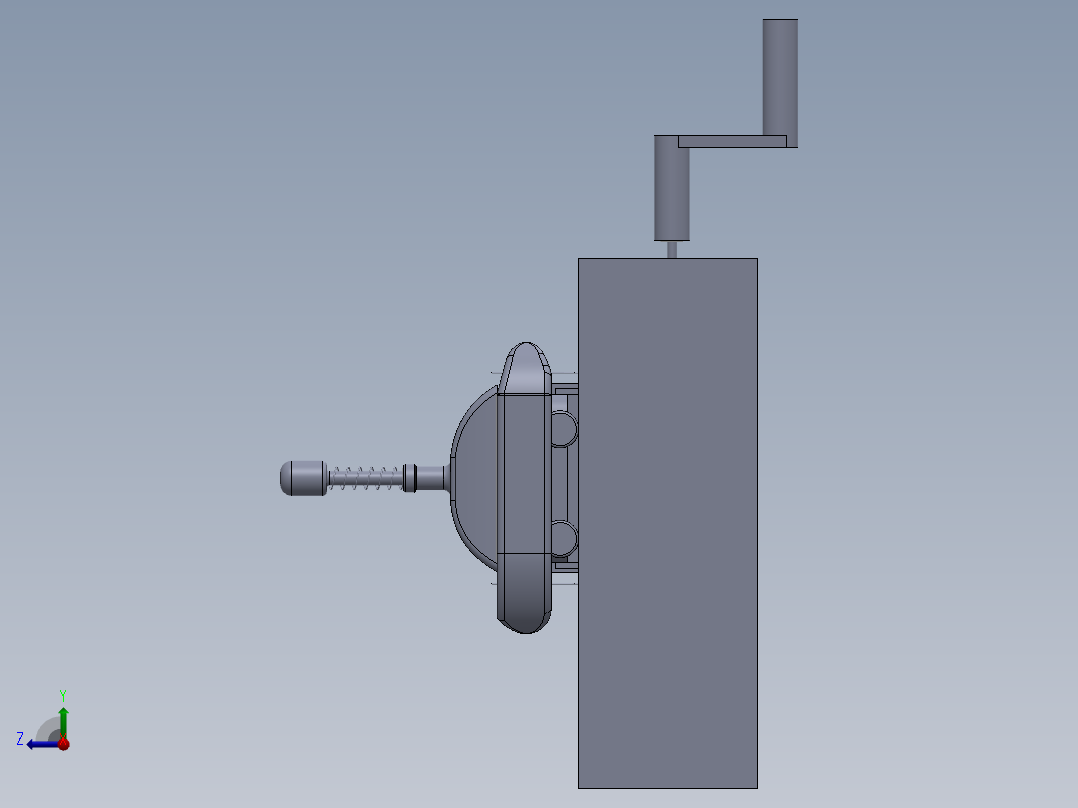 曲柄摇杆玩具打印右视图