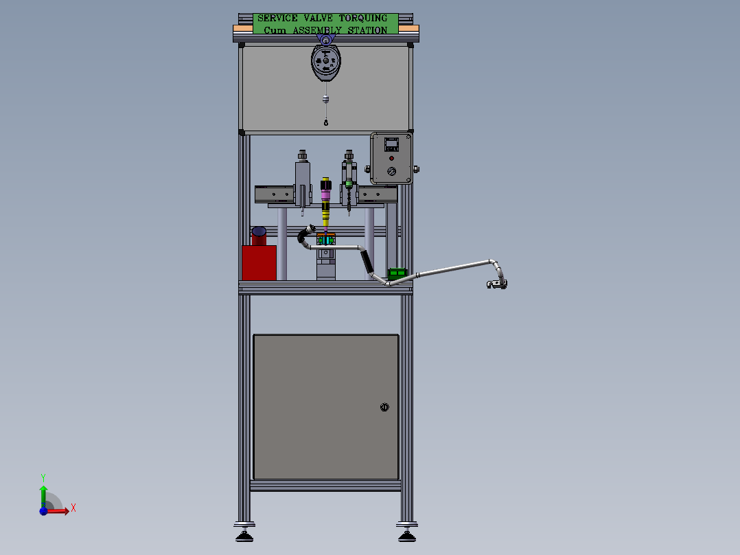 扭转站测试机设计模型前视图