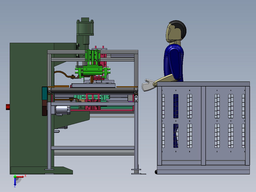 2023.02月-电梯门板封头板自动焊接工作站sw19俯视图