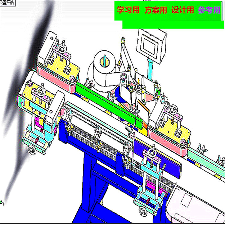 瓶式贴标机3 非标自动化机械3D素材