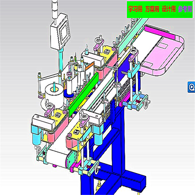 瓶式贴标机3 非标自动化机械3D素材
