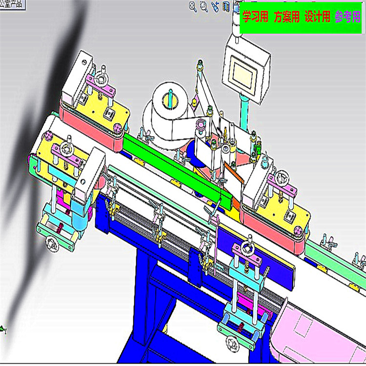瓶式贴标机3 非标自动化机械3D素材