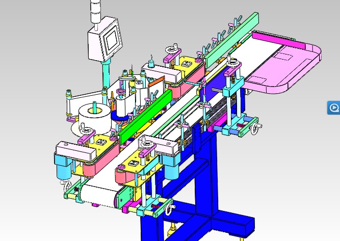 瓶式贴标机3 非标自动化机械3D素材