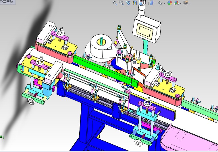 瓶式贴标机3 非标自动化机械3D素材