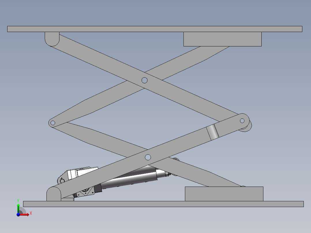直立式剪叉举升机设计(说明书+dwg+三维)前视图