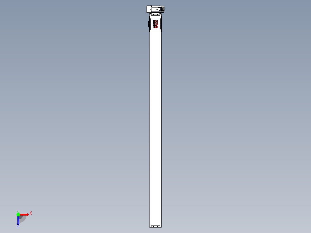 同步带全封闭直线模组TPA-HCB-110D-90-L1750-RU-C-P40-N3俯视图