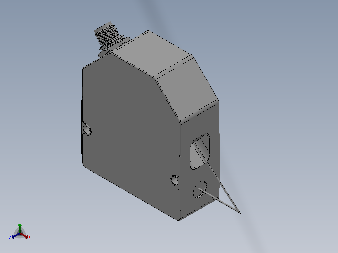 P30 激光位移传感器正等轴测图