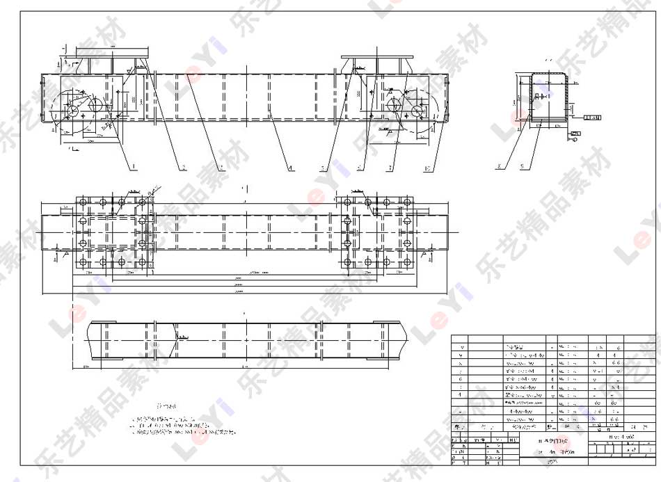 电动单梁门式起重机吊车行车cad图纸素材
