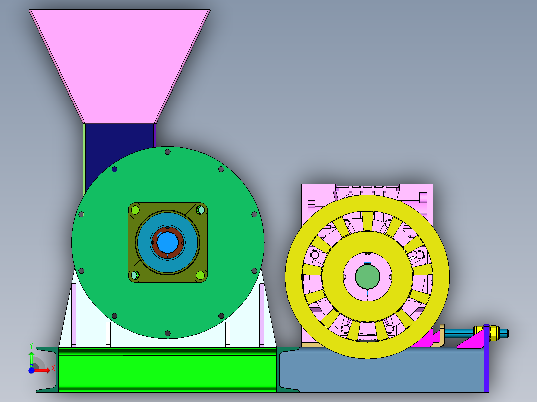 小功率经济型粉碎机前视图