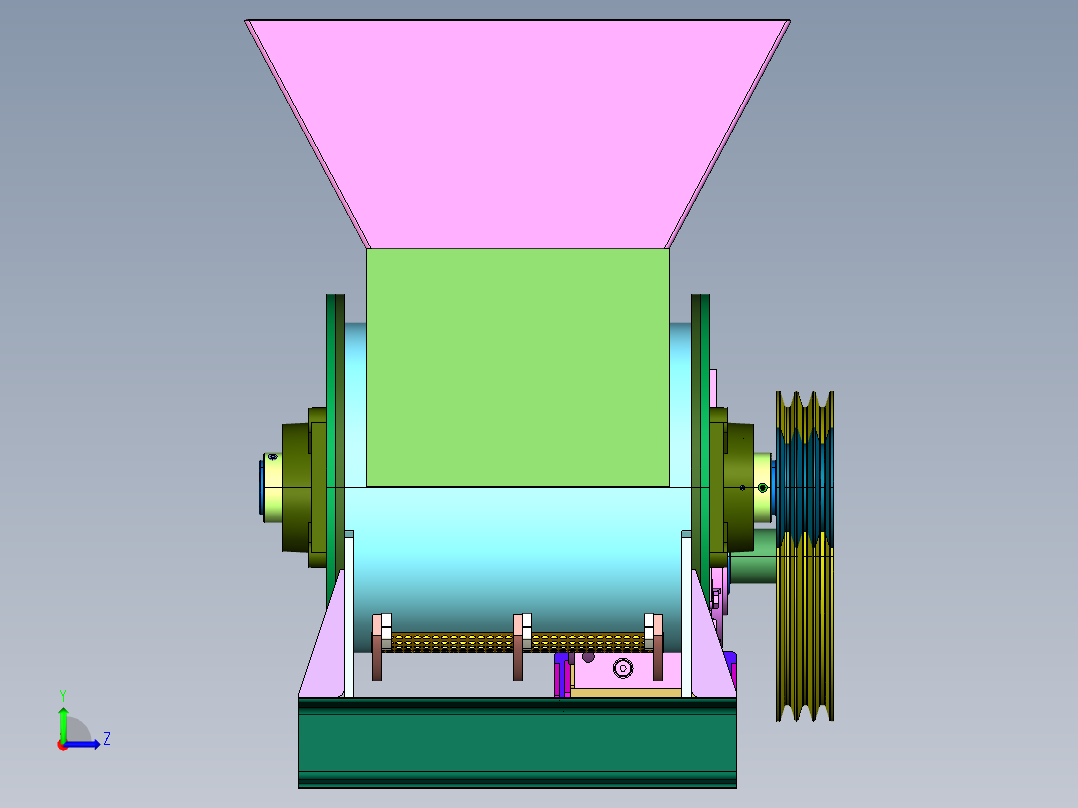 小功率经济型粉碎机左视图