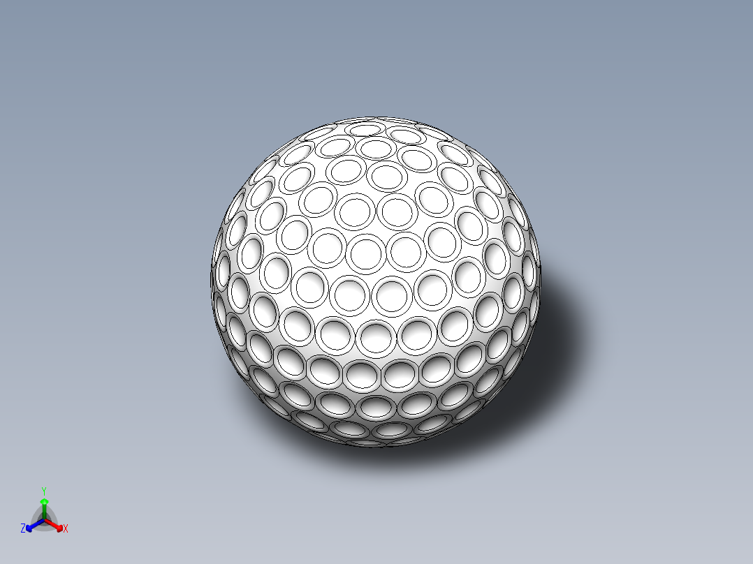 高尔夫球8正等轴测图