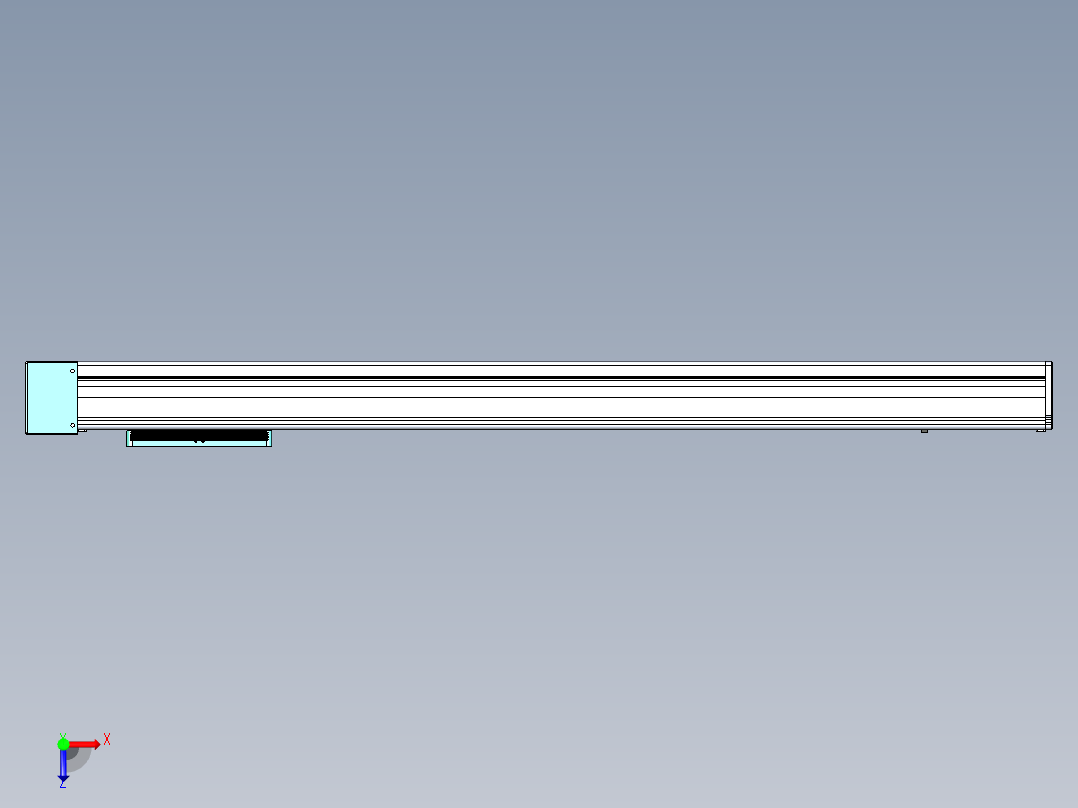 威洛博VC丝杆传动-无尘环境VC14-Lxx-C-S800-BL-ZP40-C3俯视图