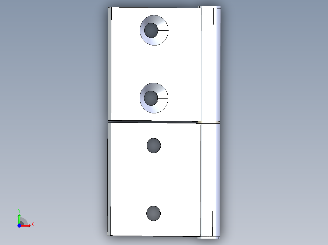 型材-BR 45X45 INTERNAL HINGE BR095AI45前视图