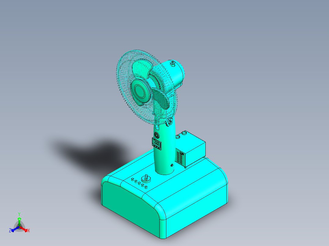 坐式电扇反求创新设计【含图和文档】正等轴测图