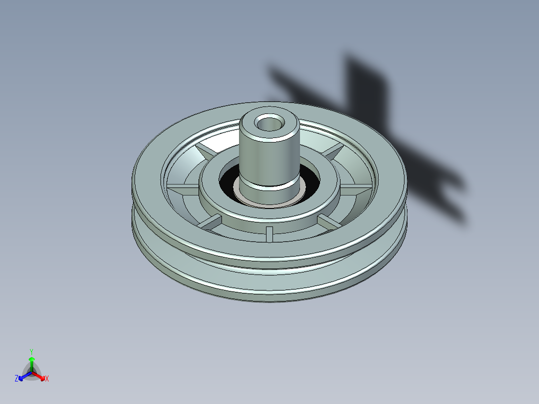 万向轴承滑轮--stp三维 3d模型设计图