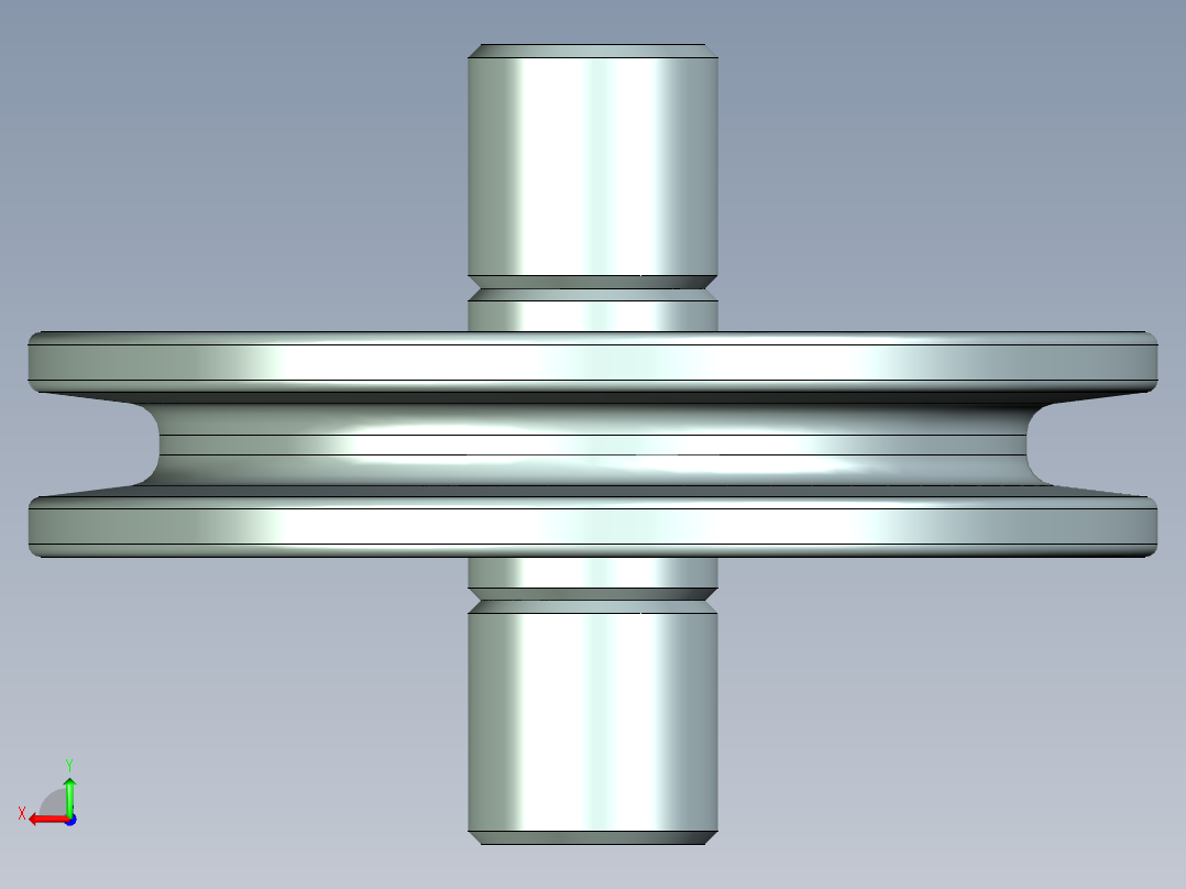 万向轴承滑轮--stp三维 3d模型设计图后视图