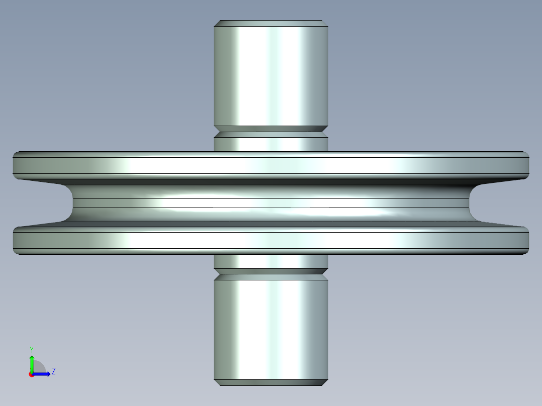 万向轴承滑轮--stp三维 3d模型设计图左视图