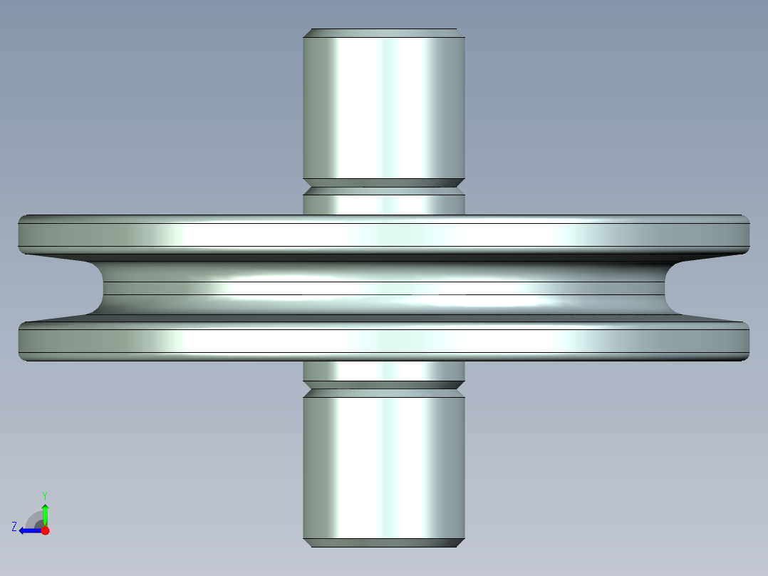 万向轴承滑轮--stp三维 3d模型设计图右视图