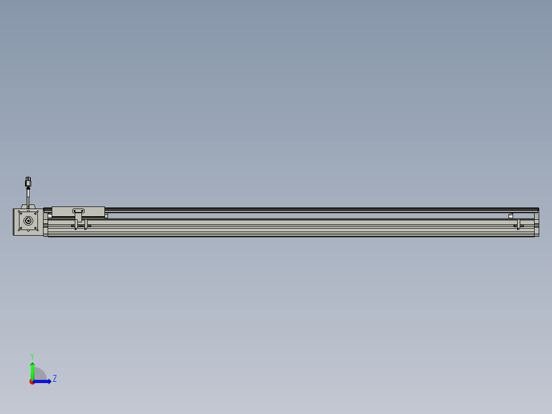 东锦同步带传动-直线滑台模组DH135B-L125-S1050-BL-P400W-C3左视图