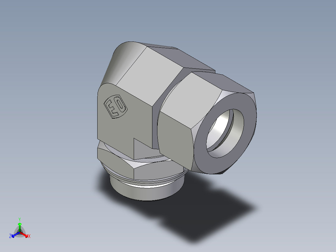 卡套式工业通用硬管接头EO_Adjustable_Locknut_elbow_WEE30ZSRCF