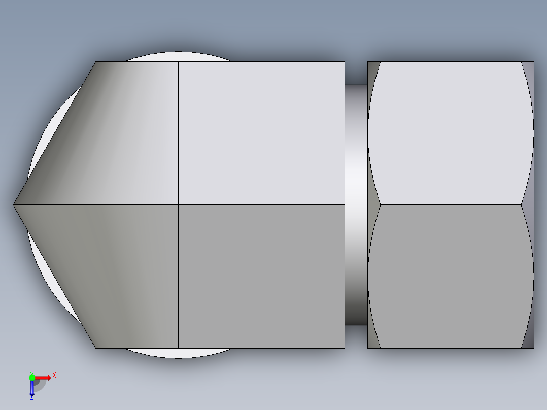 卡套式工业通用硬管接头EO_Adjustable_Locknut_elbow_WEE30ZSRCF俯视图